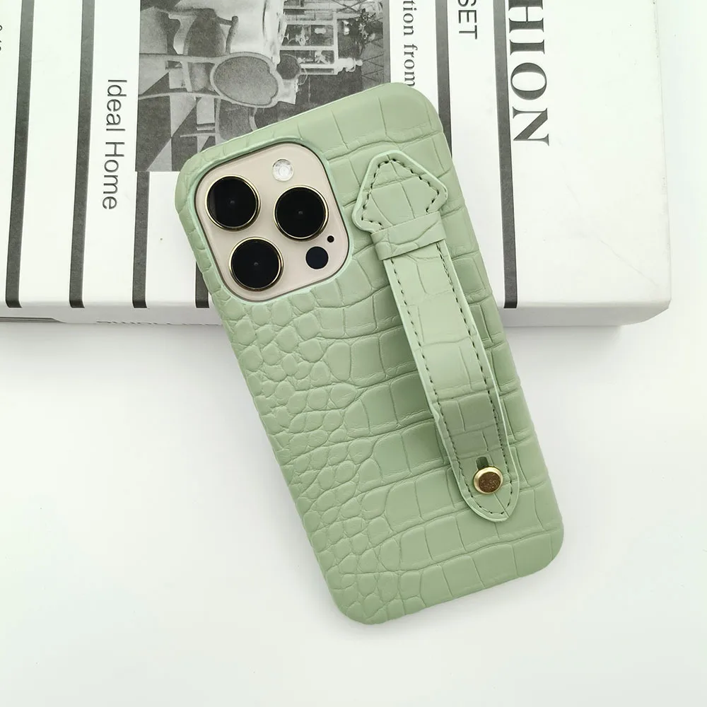 Phone Cases Com - Crocodilo Padrão Phone Case com pulseira,