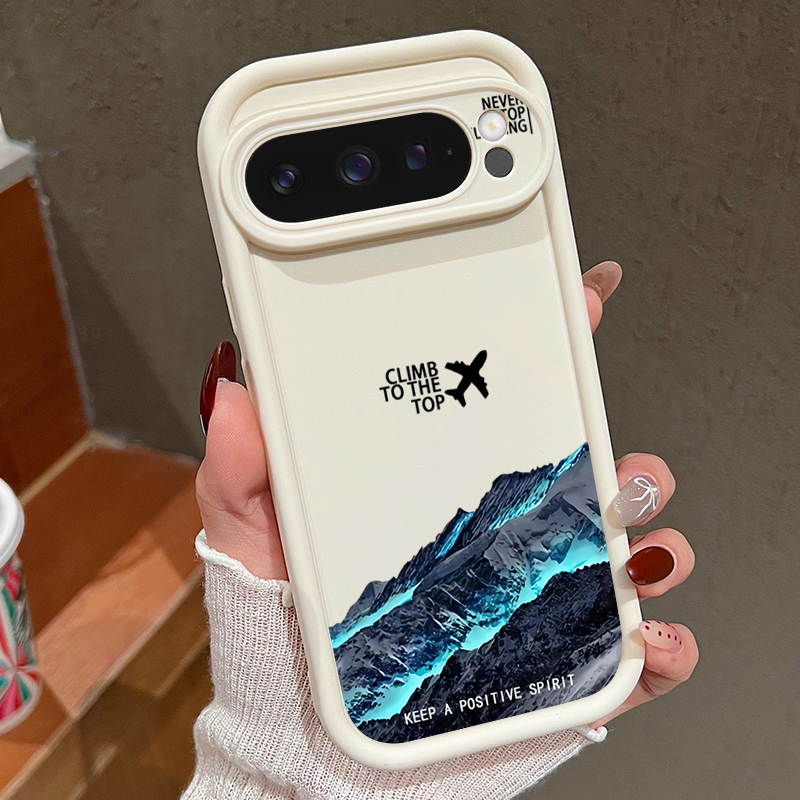 Phone Cases Google Pixel 10 Pro - Avião neve montanha padrão caso de