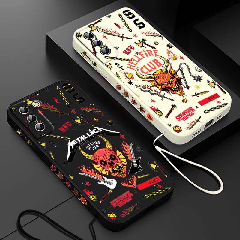 Phone Cases Samsung S25 - Capa de Celular Líquida com Cordão