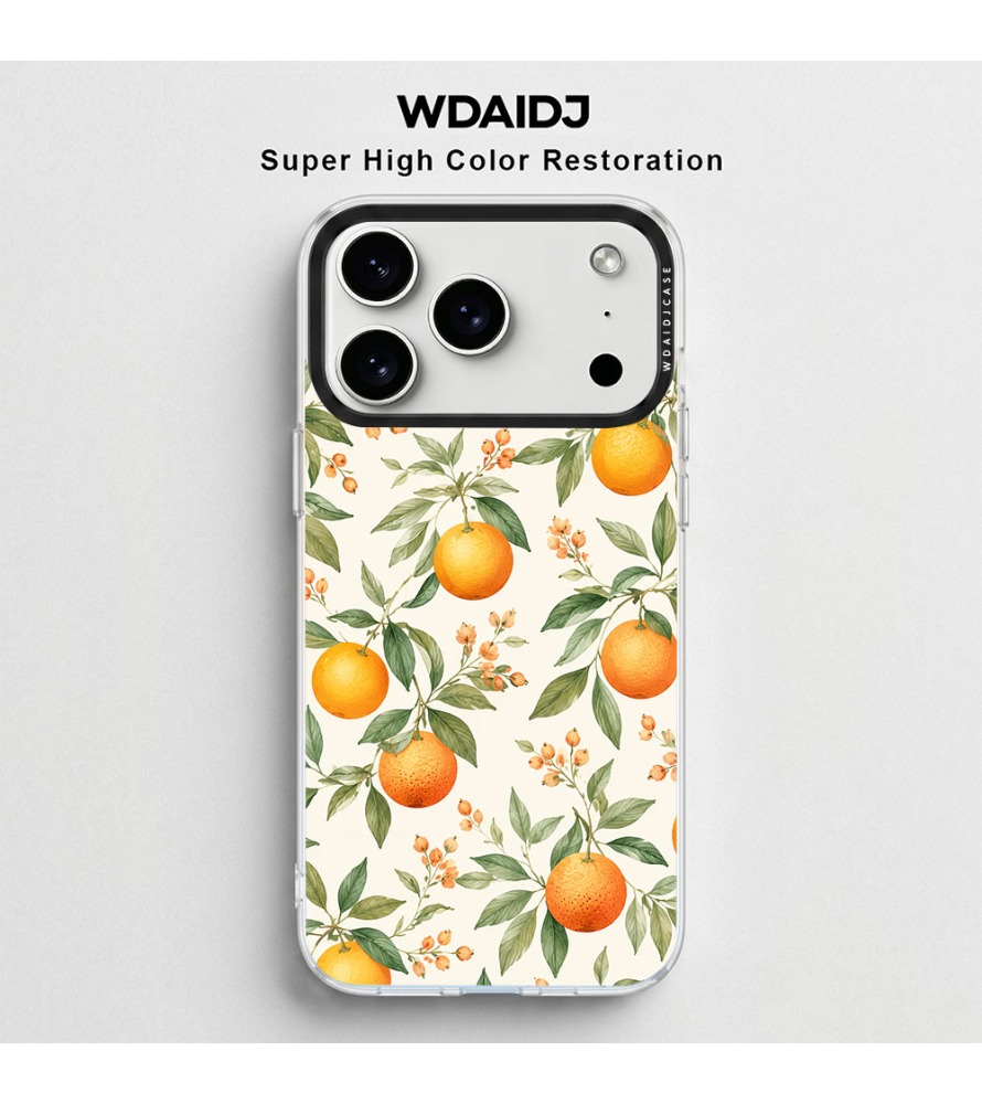 Phone Cases Orange - Capa de Telefone Transparente com Padrão