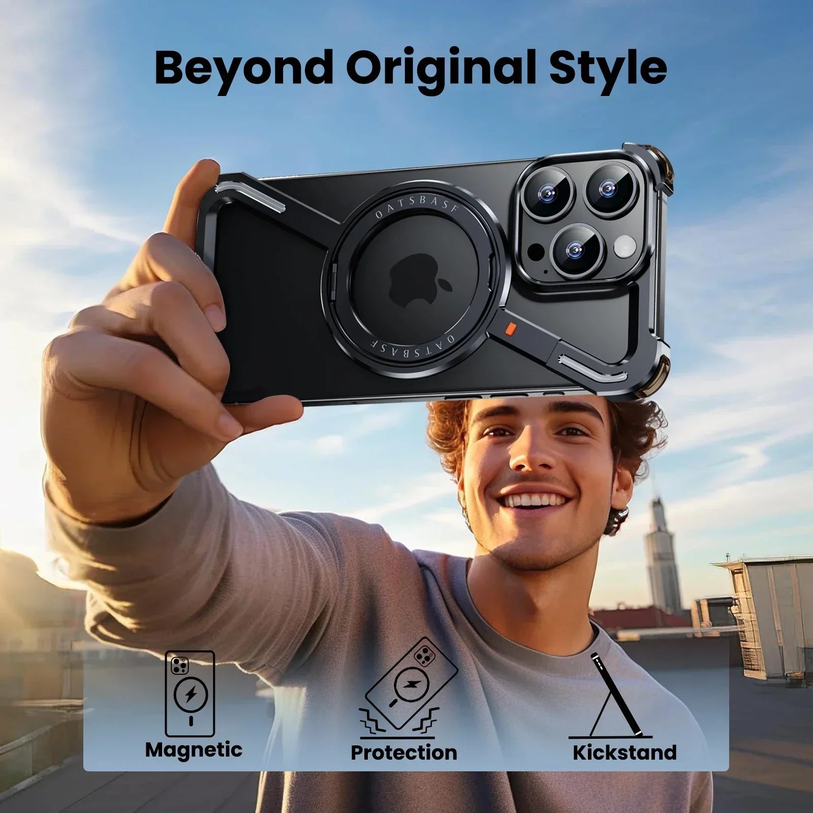 Oatsbasf Z Shape Metal Magsafe - Phone Cases Com avaliação e preço