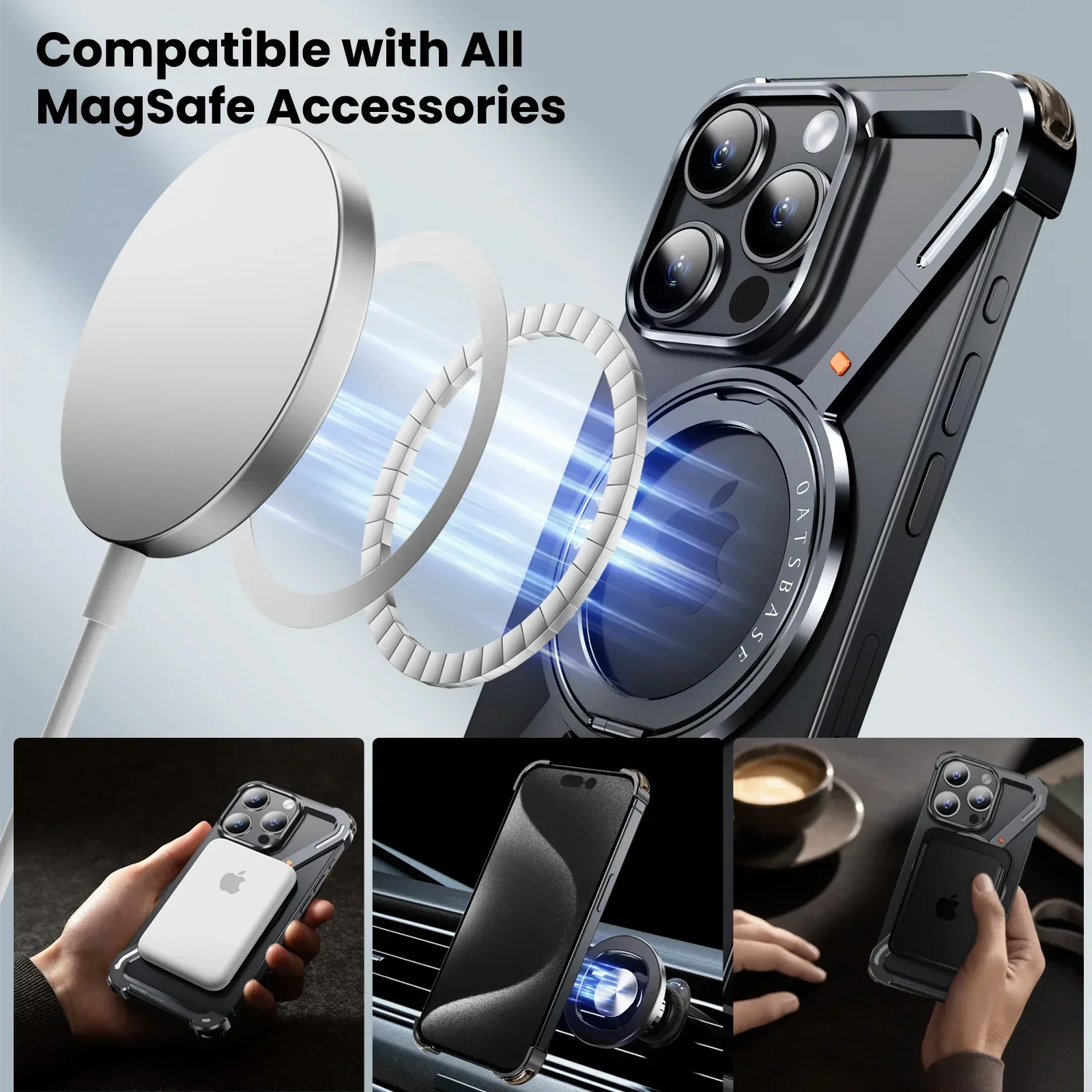 Oatsbasf Z Shape Metal Magsafe - Phone Cases Com avaliação e preço
