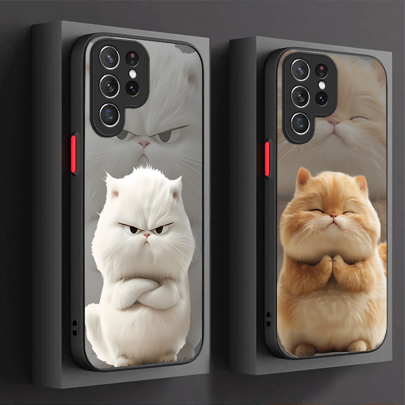 Capa Estilo Casal Gato Zangado - Phone Cases For Samsung S21 5G avaliação e preço