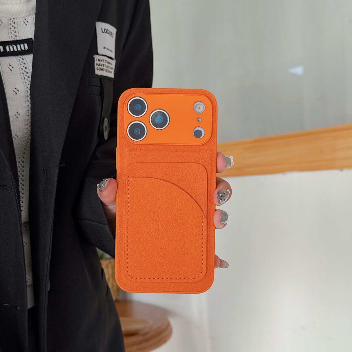 Capa de couro cor laranja com  - Phone Cases Orange avaliação e preço